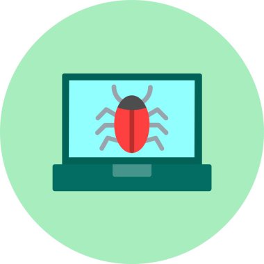 Kötü Yazılım Düz Çember Simgesi