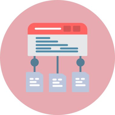 Veri Düz Çemberi Simgesi