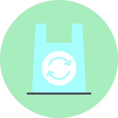 Plastik Torba Düz Çember Simgesi