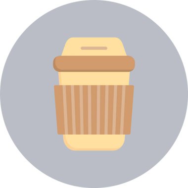 Kağıt Kupa Düz Çember Simgesi