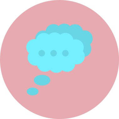 Düşünce Düz Çember Simgesi