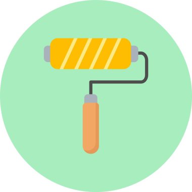 Boyalı Tekerlekli Daire Simgesini Düzleştir