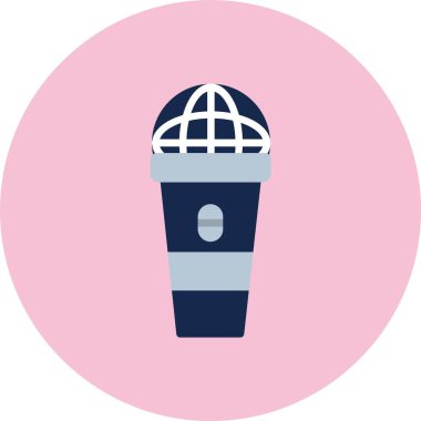 Mikro Telefon Düz Çember Simgesi