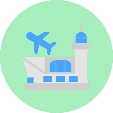 Havaalanı Düz Çember Simgesi