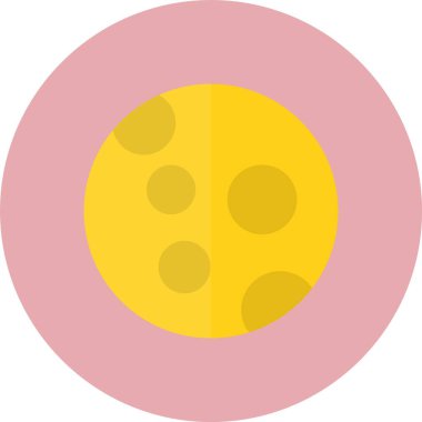 Ay Yüzeyi Düz Çember Simgesi