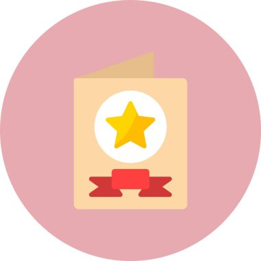 Selamlama Kartı Düz Çember Simgesi