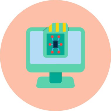 Ekran Düz Çember Simgesi