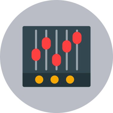 Müzik Eşitleştirici Düz Çember Simgesi