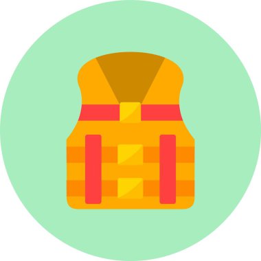 Life Jacket Düz Çember Simgesi