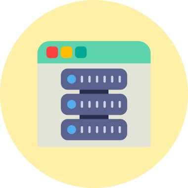 Veri Düz Çemberi Simgesi