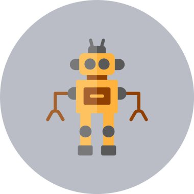 Robot Düz Çember Simgesi