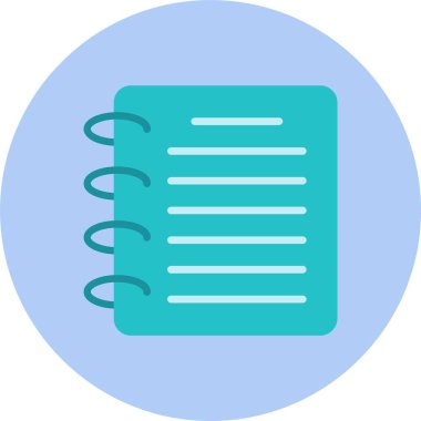 Notepad Düz Çember Simgesi