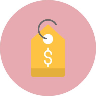 Fiyat Etiketi Düz Çember Simgesi