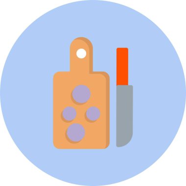 Kesme Tahtası Düz Çember Simgesi