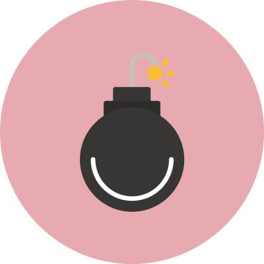 Bomba Patlaması Düz Çember Simgesi