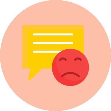 Kötü İnceleme Düz Çember Simgesi