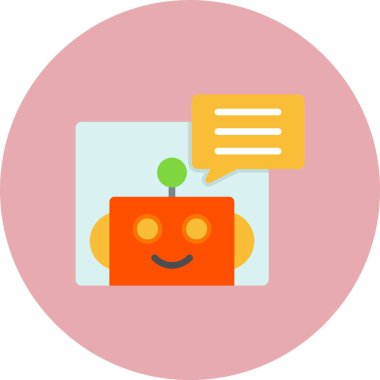 Bot Düz Çember Simgesi