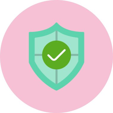 Kalkan düz daire simgesi