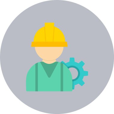 Proje Yöneticisi Düz Çember Simgesi