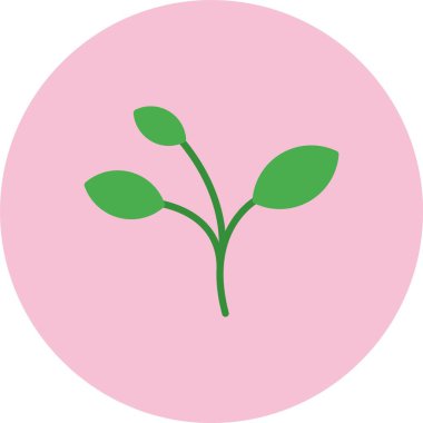 Yaprak Düz Çember Simgesi