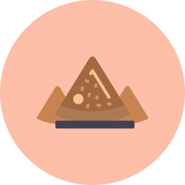 Samosa Düz Çember Simgesi