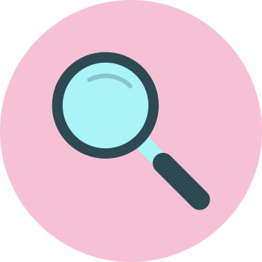 Büyütücü Cam Düz Çember Simgesi