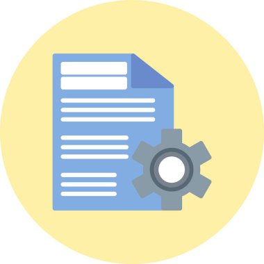 İçerik Yönetimi Düz Çember Simgesi