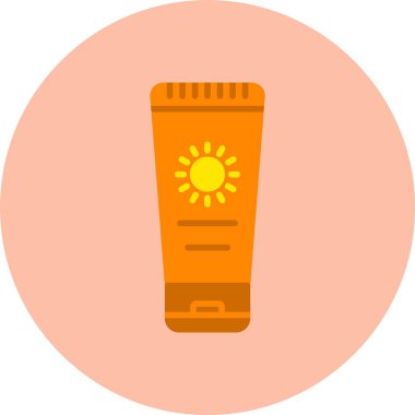 Güneş kremi Düz Çember Simgesi