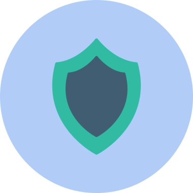 Kalkan düz daire simgesi