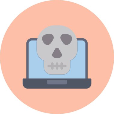 Kafatası Düz Çember Simgesi