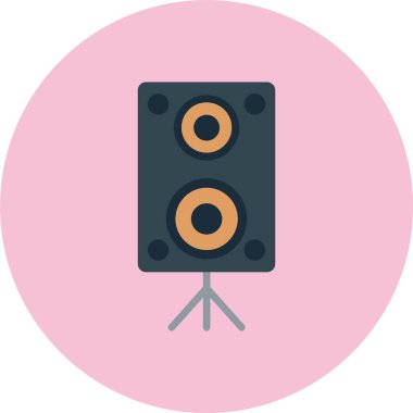 Hoparlör Düz Çember Simgesi