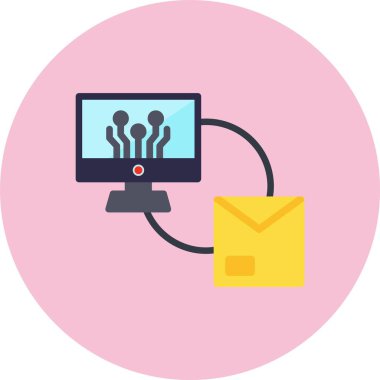 Vektör Satırı Düz Çember Simgesini Dönüştür