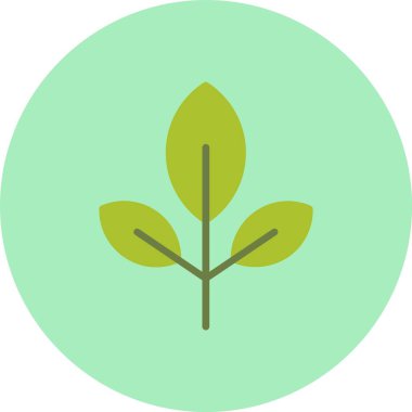 Yaprak Düz Çember Simgesi