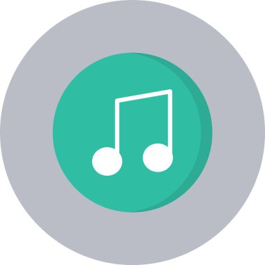 Müzik Düz Çember Simgesi