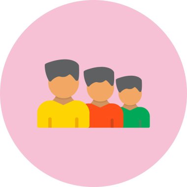 Takım Çalışması Düz Çember Simgesi