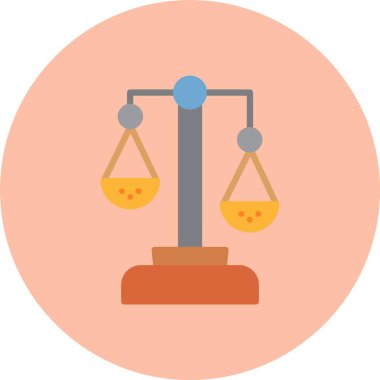 Unbalanced Flat Circle Icon clipart