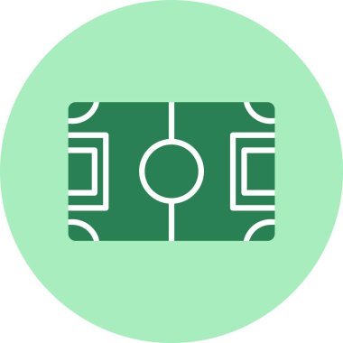 Futbol Sahası Düz Çember Simgesi