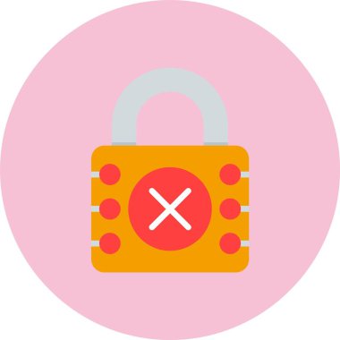 Asma kilit Düz Çember Simgesi