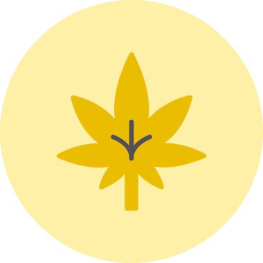 Yaprak Düz Çember Simgesi