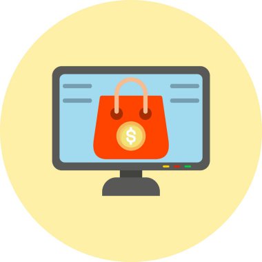 çevrimiçi alışveriş dairesi simgesi