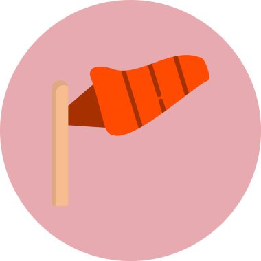 Rüzgar İşareti Düz Çember Simgesi