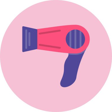 Saç Kurutucu Düz Çember Simgesi