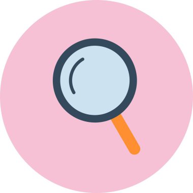 Büyütücü Cam Düz Çember Simgesi