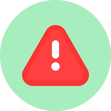 Tehlike İşareti Düz Çember Simgesi