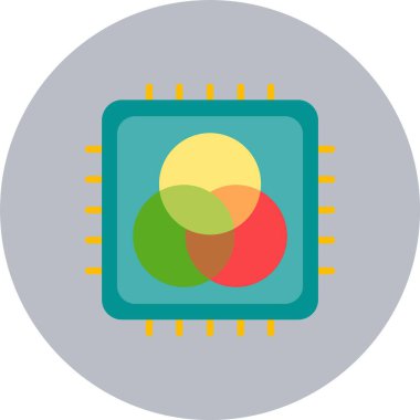 Rgb Düz Çember Simgesi