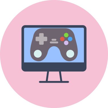 Çevrimiçi Oyun Düz Çember Simgesi