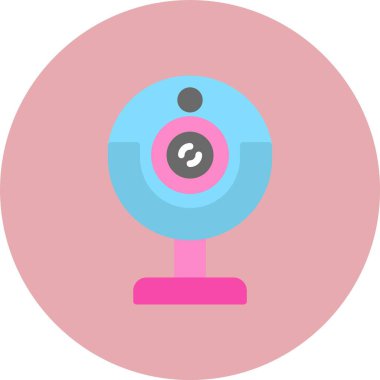 Webcam Düz Çember Simgesi