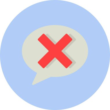 Reddetme Düz Çember Simgesi