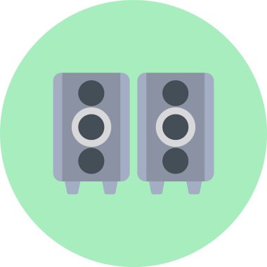 Hoparlör Düz Çember Simgesi