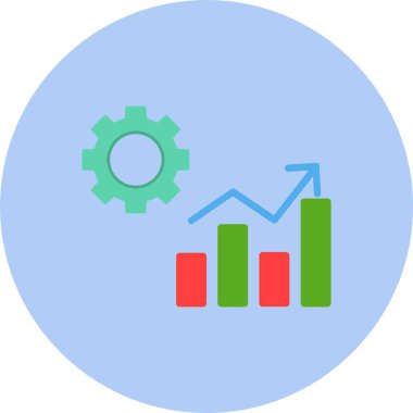 Çubuk Çizelgesi Düz Çember Simgesi